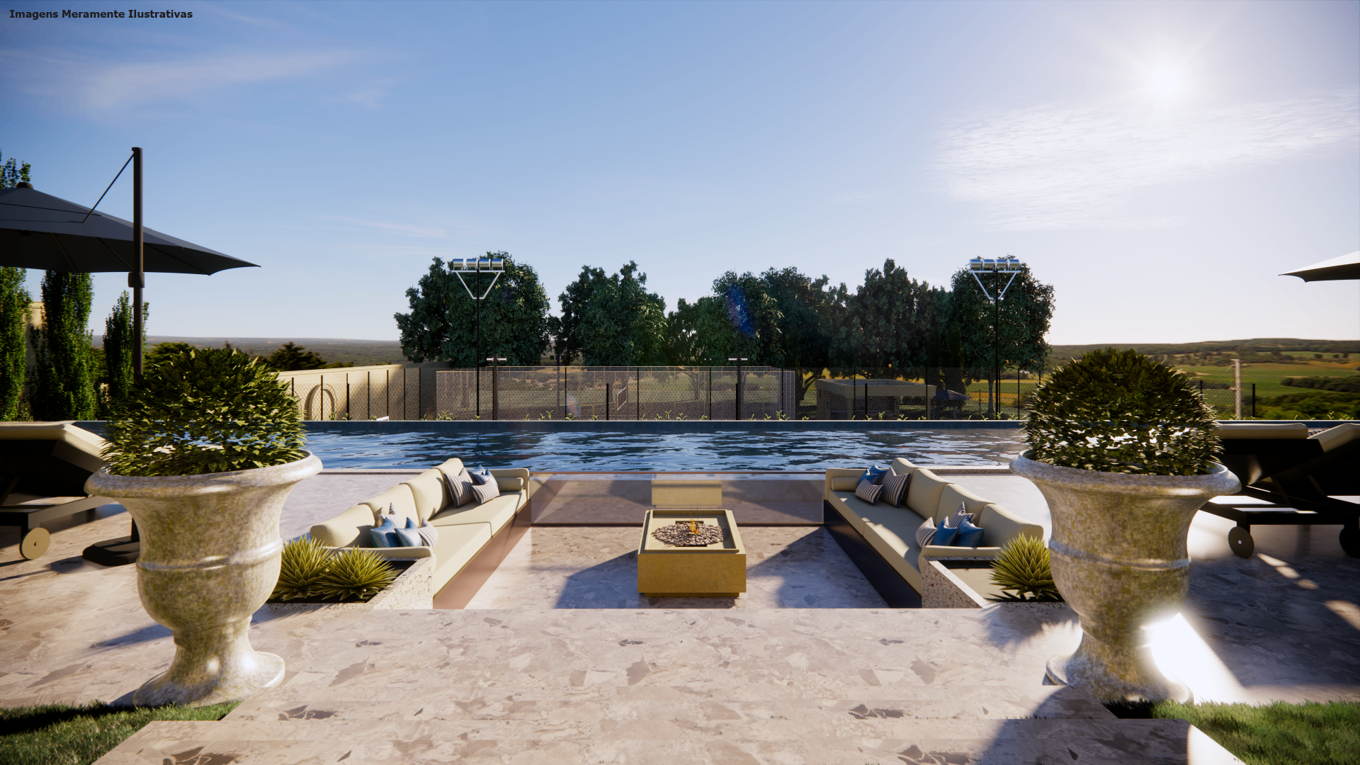 Fire pit — área de convivência do Jardim Hípica